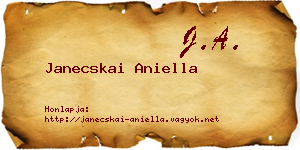 Janecskai Aniella névjegykártya